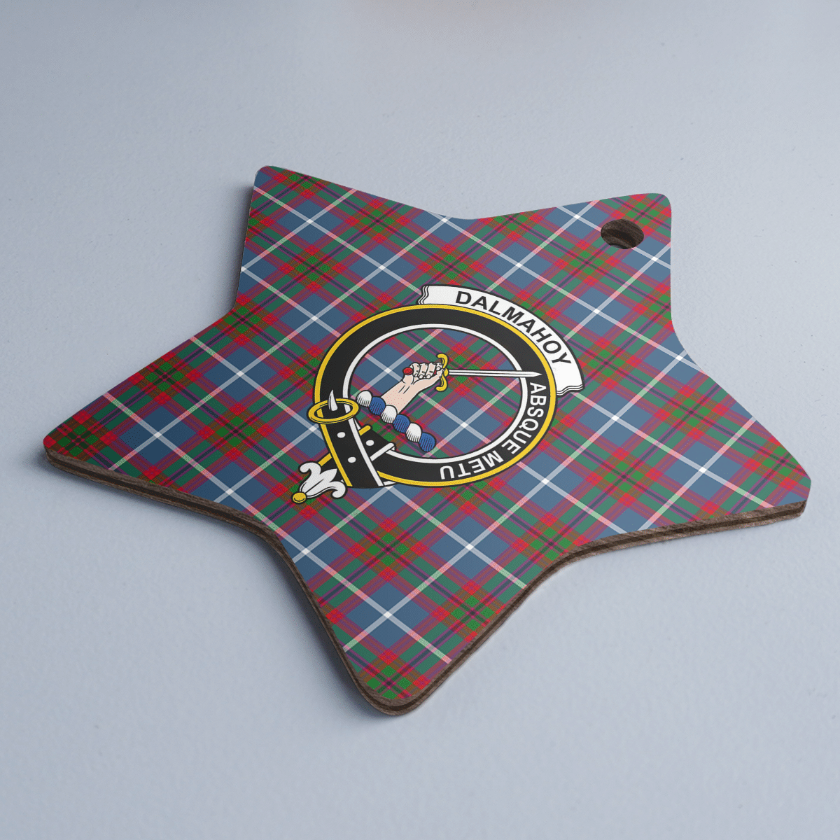 Clan Dalmahoy Tartan Crest Star Ceramic Ornament FT74 Dalmahoy Tartan Tartan Christmas   