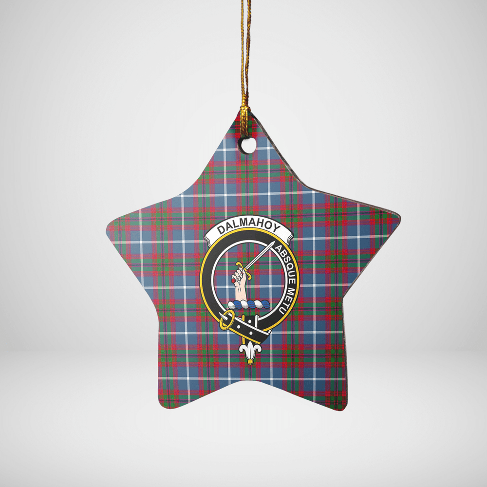 Clan Dalmahoy Tartan Crest Star Ceramic Ornament FT74 Dalmahoy Tartan Tartan Christmas   