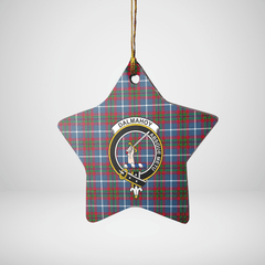 Clan Dalmahoy Tartan Crest Star Ceramic Ornament FT74 Dalmahoy Tartan Tartan Christmas   