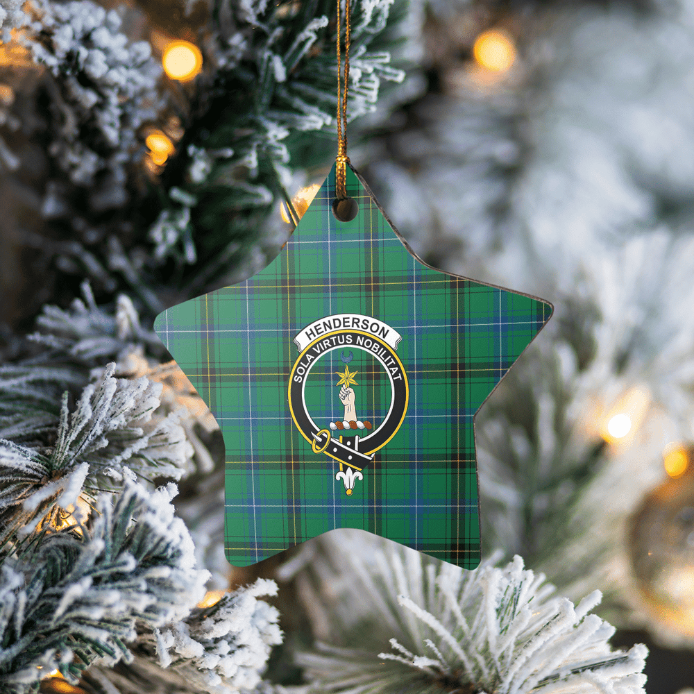 Clan Henderson Ancient Tartan Crest Star Ceramic Ornament AX87 Henderson Ancient Tartan Tartan Christmas   