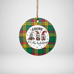 Clan MacMillan Old Ancient Tartan Tartan Crest Gnome Round Ceramic Ornament HS57 MacMillan Old Ancient Tartan Tartan Christmas   