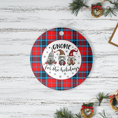 Clan MacTavish Modern Tartan Tartan Crest Gnome Round Ceramic Ornament XV87 MacTavish Modern Tartan Tartan Christmas   