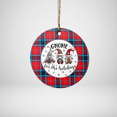 Clan MacTavish Modern Tartan Tartan Crest Gnome Round Ceramic Ornament XV87 MacTavish Modern Tartan Tartan Christmas   