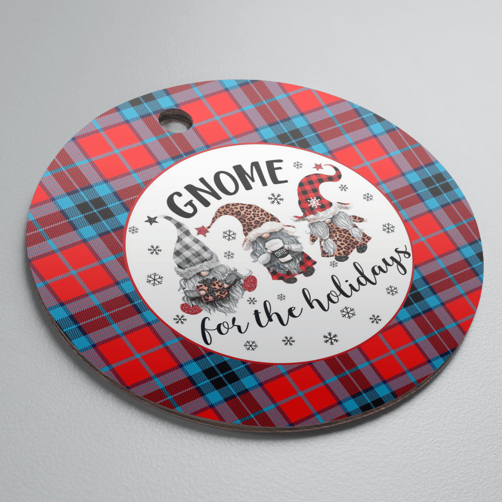 Clan MacTavish Modern Tartan Tartan Crest Gnome Round Ceramic Ornament XV87 MacTavish Modern Tartan Tartan Christmas   