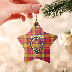 Clan Scrymgeour Tartan Crest Star Ceramic Ornament HM30 Scrymgeour Tartan Tartan Christmas   