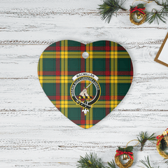 Clan MacMillan Old Modern Tartan Crest Heart Ceramic Ornament HH89 MacMillan Old Modern Tartan Tartan Christmas   