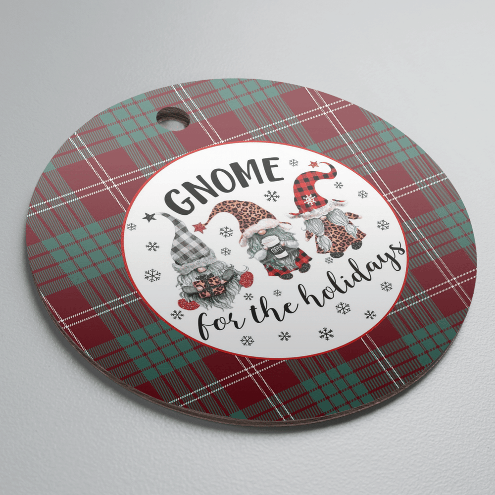 Clan Crawford Modern Tartan Tartan Crest Gnome Round Ceramic Ornament ZT36 Crawford Modern Tartan Tartan Christmas   