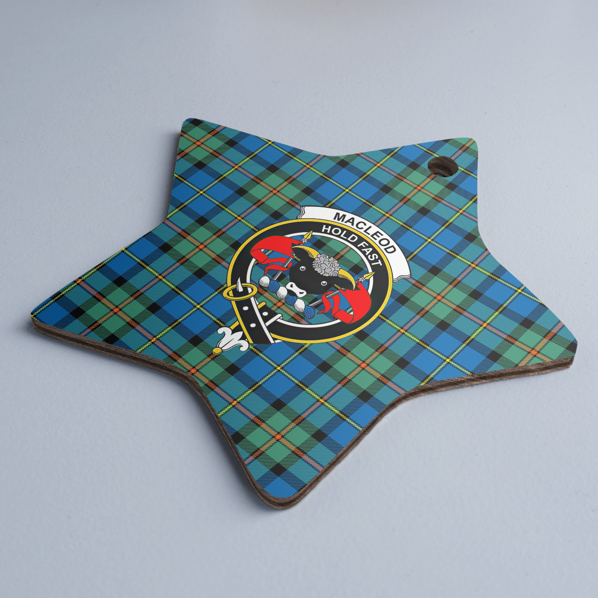 Clan MacLeod of Harris Ancient Tartan Crest Star Ceramic Ornament NO71 MacLeod of Harris Ancient Tartan Tartan Christmas   