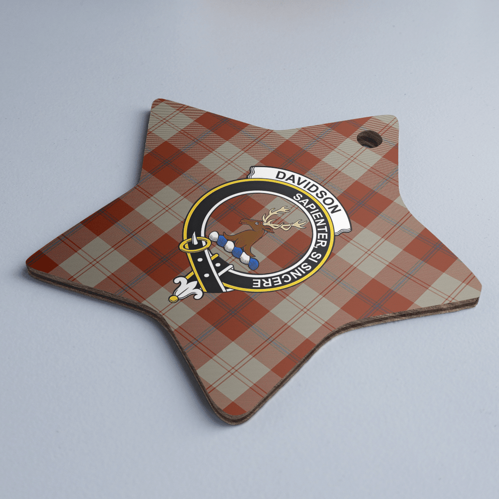 Clan Davidson Dress Dancers Tartan Crest Star Ceramic Ornament CI99 Davidson Dress Dancers Tartan Tartan Christmas   