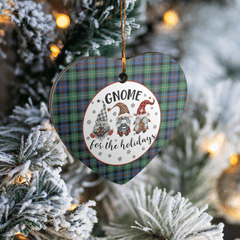 Clan Farquharson Ancient Tartan Tartan Crest Gnome Heart Ceramic Ornament XR50 Farquharson Ancient Tartan Tartan Christmas   