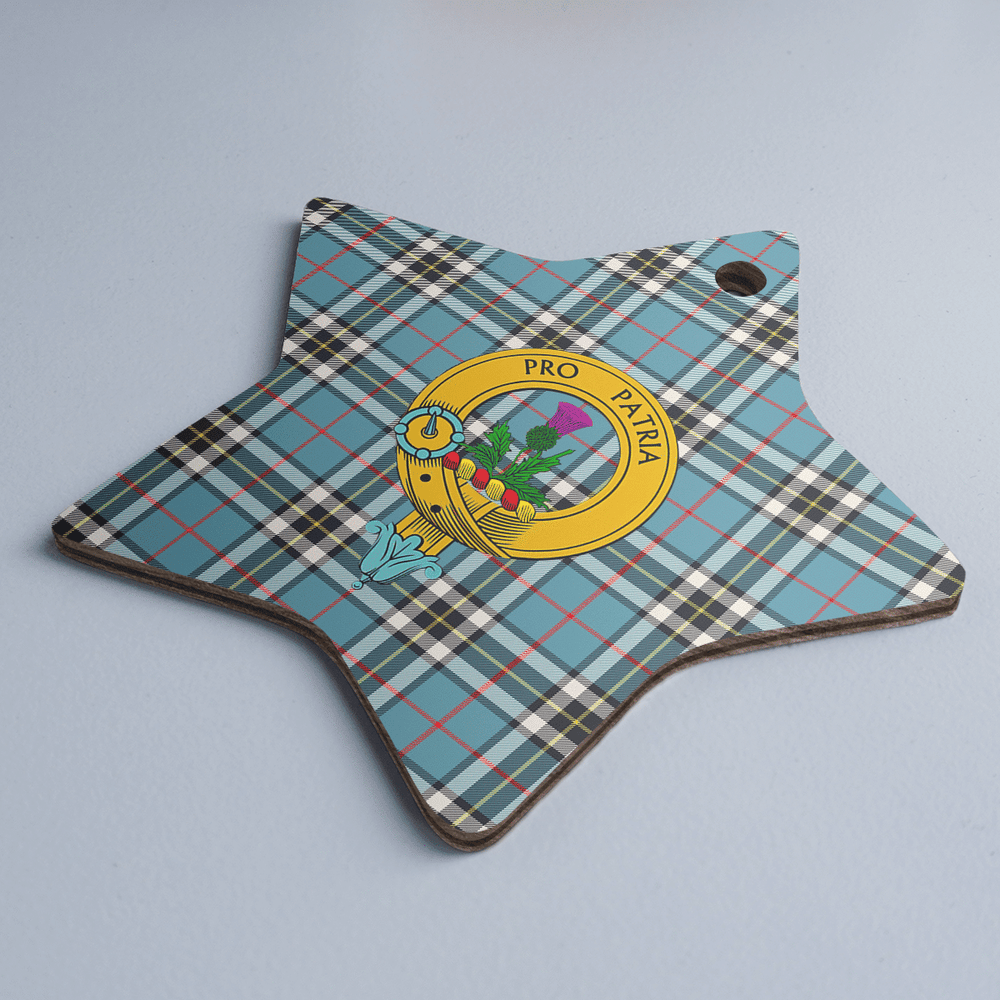 Clan Thomson Tartan Crest Star Ceramic Ornament NQ56 Thomson Tartan Tartan Christmas   