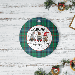 Clan Urquhart Ancient Tartan Tartan Crest Gnome Round Ceramic Ornament LS23 Urquhart Ancient Tartan Tartan Christmas   