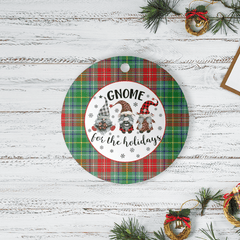 Clan Muirhead Tartan Tartan Crest Gnome Round Ceramic Ornament YY78 Muirhead Tartan Tartan Christmas   