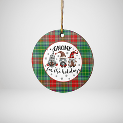 Clan Muirhead Tartan Tartan Crest Gnome Round Ceramic Ornament YY78 Muirhead Tartan Tartan Christmas   