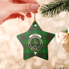 Clan Orrock (Fife) Tartan Crest Star Ceramic Ornament NG29 Orrock (Fife) Tartan Tartan Christmas   
