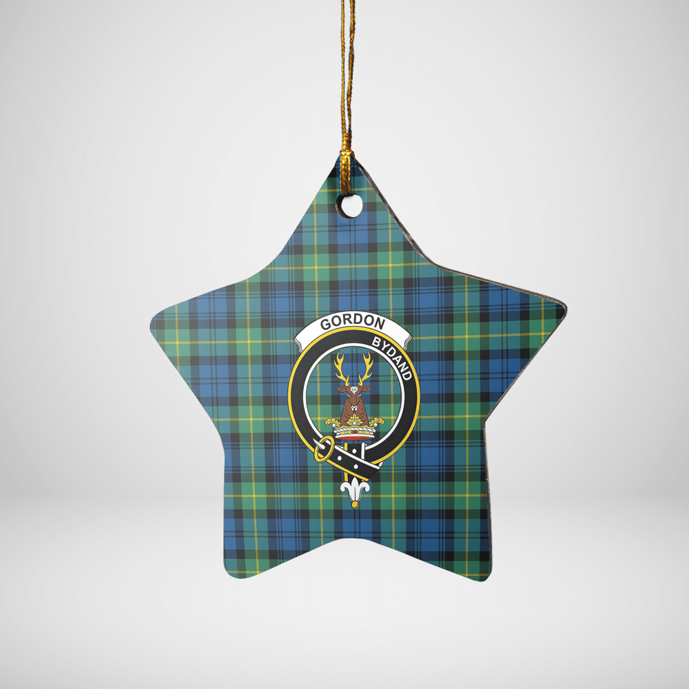 Clan Gordon Ancient Tartan Crest Star Ceramic Ornament WC18 Gordon Ancient Tartan Tartan Christmas   