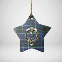 Clan MacInnes Modern Tartan Crest Star Ceramic Ornament VY95 MacInnes Modern Tartan Tartan Christmas   