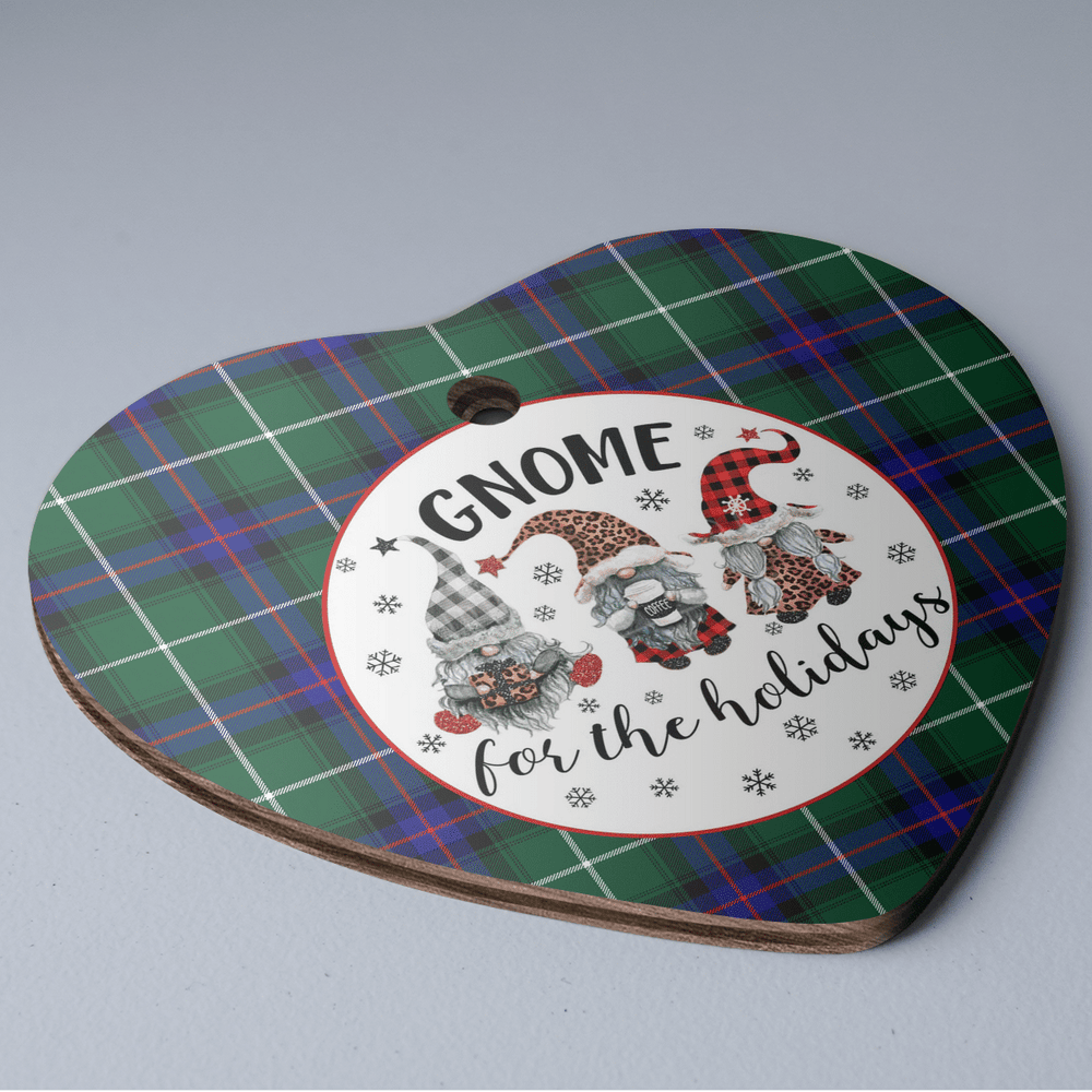Clan MacDonald of the Isles Hunting Modern Tartan Tartan Crest Gnome Heart Ceramic Ornament EN28 MacDonald of the Isles Hunting Modern Tartan Tartan Christmas   