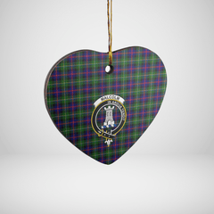 Clan Malcolm Modern Tartan Crest Heart Ceramic Ornament KB85 Malcolm Modern Tartan Tartan Christmas   