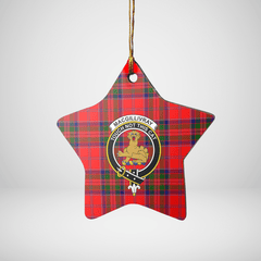 Clan MacGillivray Modern Tartan Crest Star Ceramic Ornament MP84 MacGillivray Modern Tartan Tartan Christmas   