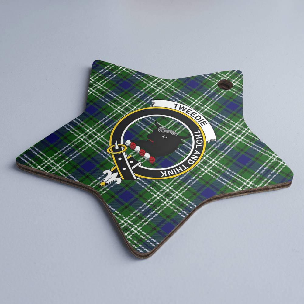 Clan Tweedside District Tartan Crest Star Ceramic Ornament UR20 Tweedside District Tartan Tartan Christmas   