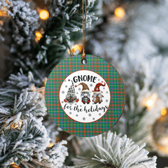 Clan MacKintosh Hunting Ancient Tartan Tartan Crest Gnome Round Ceramic Ornament JX58 MacKintosh Hunting Ancient Tartan Tartan Christmas   