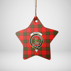 Clan Maxwell Modern Tartan Crest Star Ceramic Ornament TN70 Maxwell Modern Tartan Tartan Christmas   