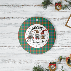 Clan MacKintosh Hunting Ancient Tartan Tartan Crest Gnome Round Ceramic Ornament JX58 MacKintosh Hunting Ancient Tartan Tartan Christmas   
