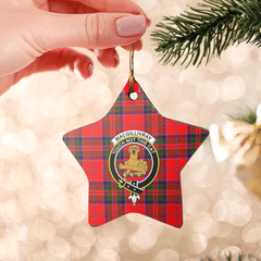 Clan MacGillivray Modern Tartan Crest Star Ceramic Ornament MP84 MacGillivray Modern Tartan Tartan Christmas   