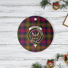 Clan Carnegie Modern Tartan Crest Round Ceramic Ornament RX51 Carnegie Modern Tartan Tartan Christmas   