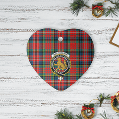 Clan MacPherson Ancient Tartan Crest Heart Ceramic Ornament QN85 MacPherson Ancient Tartan Tartan Christmas   
