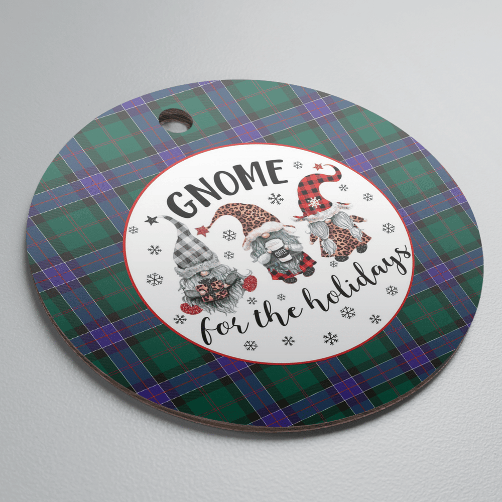 Clan Sinclair Hunting Modern Tartan Tartan Crest Gnome Round Ceramic Ornament KD61 Sinclair Hunting Modern Tartan Tartan Christmas   