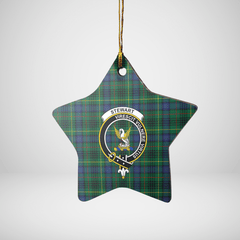 Clan Stewart Hunting Modern Tartan Crest Star Ceramic Ornament MR16 Stewart Hunting Modern Tartan Tartan Christmas   