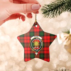 Clan Kerr Modern Tartan Crest Star Ceramic Ornament GB62 Kerr Modern Tartan Tartan Christmas   