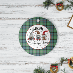 Clan MacThomas Ancient Tartan Tartan Crest Gnome Round Ceramic Ornament GY90 MacThomas Ancient Tartan Tartan Christmas   
