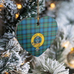 Clan Smith Ancient Tartan Crest Heart Ceramic Ornament YD63 Smith Ancient Tartan Tartan Christmas   