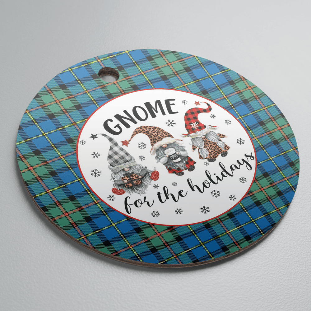 Clan MacLeod of Harris Ancient Tartan Tartan Crest Gnome Round Ceramic Ornament UN22 MacLeod of Harris Ancient Tartan Tartan Christmas   