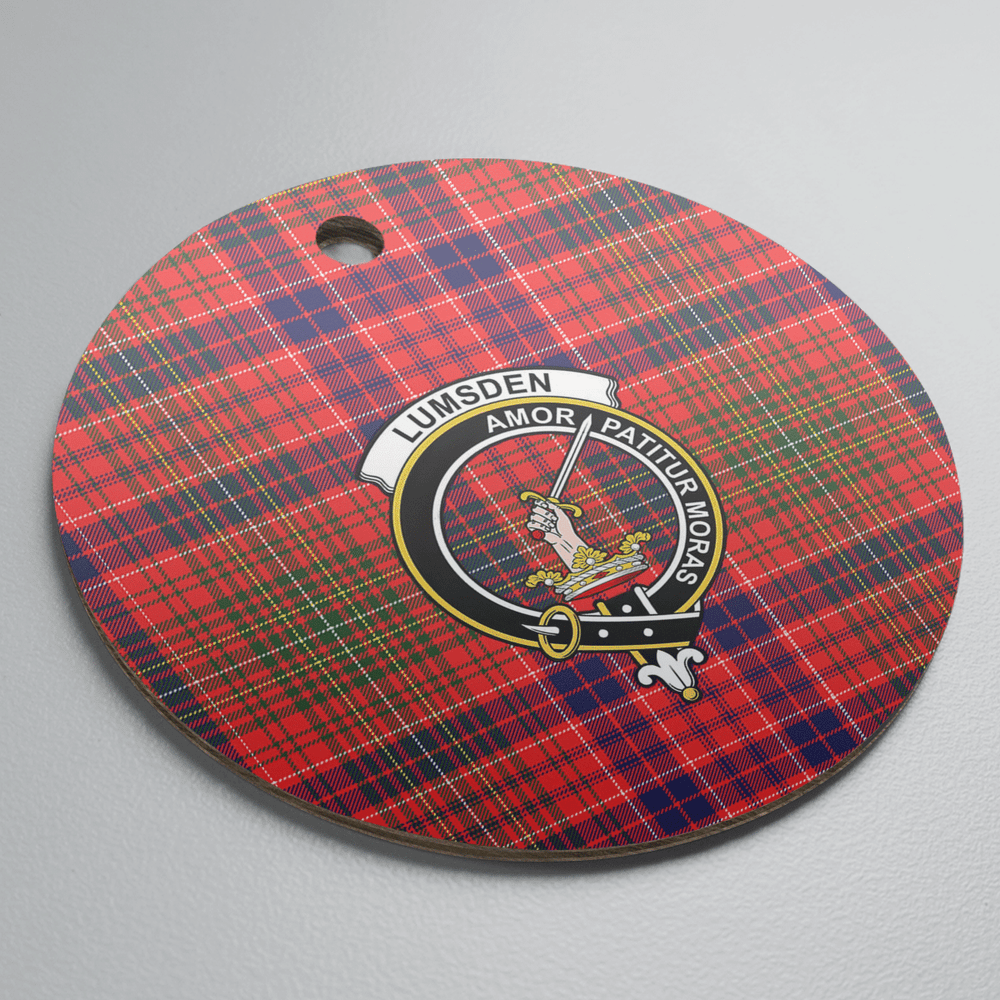 Clan Lumsden Modern Tartan Crest Round Ceramic Ornament SE91 Lumsden Modern Tartan Tartan Christmas   