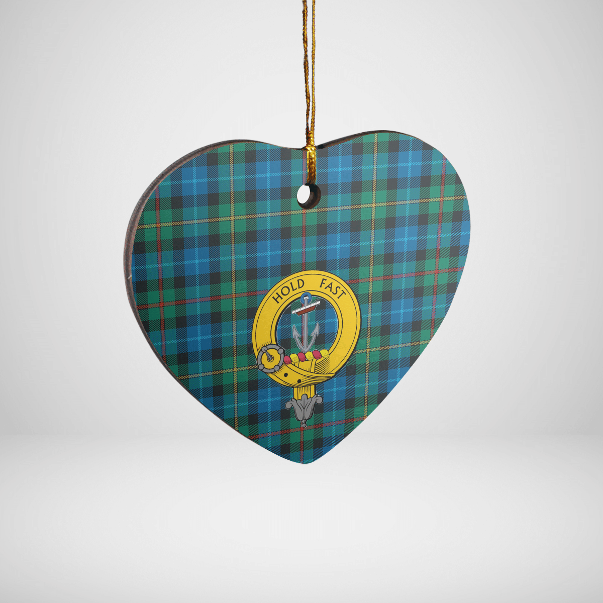Clan Smith Ancient Tartan Crest Heart Ceramic Ornament YD63 Smith Ancient Tartan Tartan Christmas   