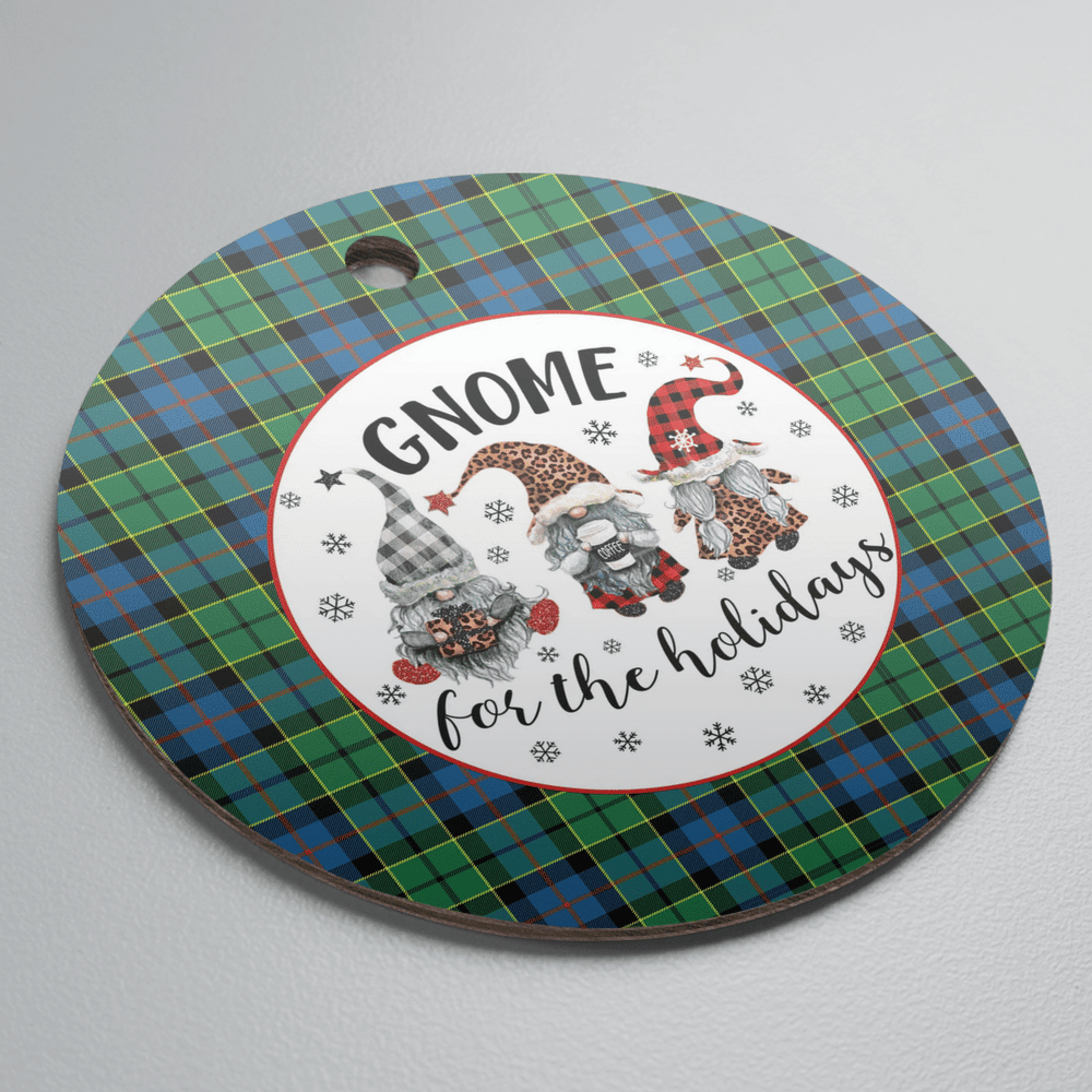 Clan Forsyth Ancient Tartan Tartan Crest Gnome Round Ceramic Ornament KJ60 Forsyth Ancient Tartan Tartan Christmas   