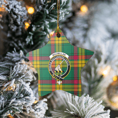 Clan MacMillan Old Ancient Tartan Crest Star Ceramic Ornament KO90 MacMillan Old Ancient Tartan Tartan Christmas   