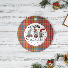 Clan Ogilvie of Airlie Ancient Tartan Tartan Crest Gnome Round Ceramic Ornament TL52 Ogilvie of Airlie Ancient Tartan Tartan Christmas   