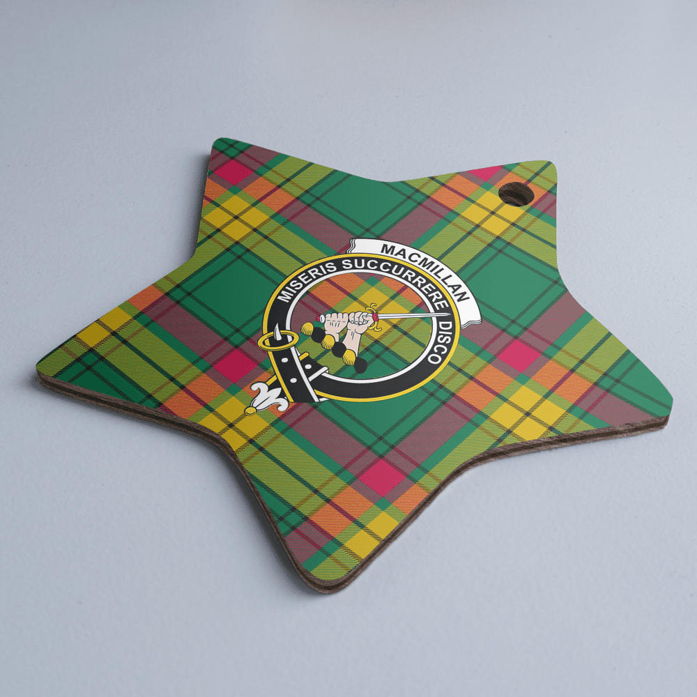 Clan MacMillan Old Ancient Tartan Crest Star Ceramic Ornament KO90 MacMillan Old Ancient Tartan Tartan Christmas   