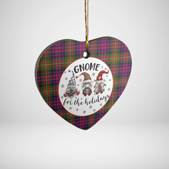Clan Carnegie Modern Tartan Tartan Crest Gnome Heart Ceramic Ornament PR63 Carnegie Modern Tartan Tartan Christmas   