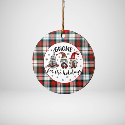 Clan MacDuff Dress Modern Tartan Tartan Crest Gnome Round Ceramic Ornament