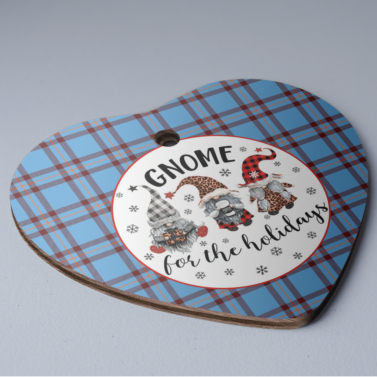 Clan Elliot Ancient Tartan Tartan Crest Gnome Heart Ceramic Ornament FK19 Elliot Ancient Tartan Tartan Christmas   