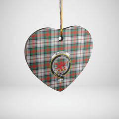 Clan MacDuff Dress Ancient Tartan Crest Heart Ceramic Ornament LL60 MacDuff Dress Ancient Tartan Tartan Christmas   