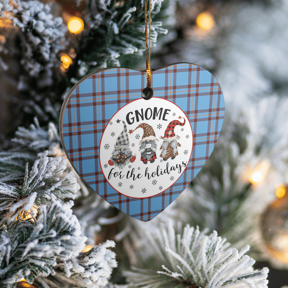 Clan Elliot Ancient Tartan Tartan Crest Gnome Heart Ceramic Ornament FK19 Elliot Ancient Tartan Tartan Christmas   