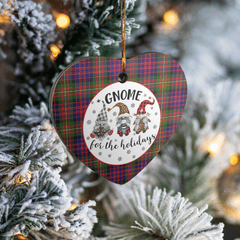 Clan Carnegie Modern Tartan Tartan Crest Gnome Heart Ceramic Ornament PR63 Carnegie Modern Tartan Tartan Christmas   