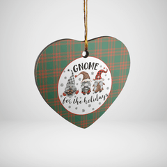 Clan Menzies Green Ancient Tartan Tartan Crest Gnome Heart Ceramic Ornament BK67 Menzies Green Ancient Tartan Tartan Christmas   